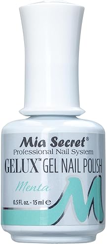 Mia Secret Gelux Soak-off gel esmalte de uñas color Menta - Esmalte de gel curado con lámpara de uñas - Esmaltes para uñas en gel de larga duración