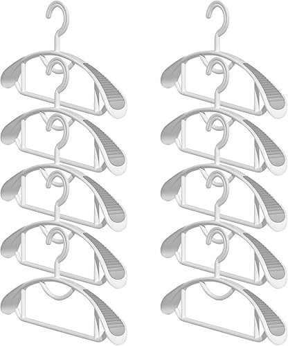 Paquete de 10 ganchos anchos para colgar el hombro, antideslizante para ropa, organizador de armario con barra de pantalones, percha resistente, disponible en Yaxa El Salvador