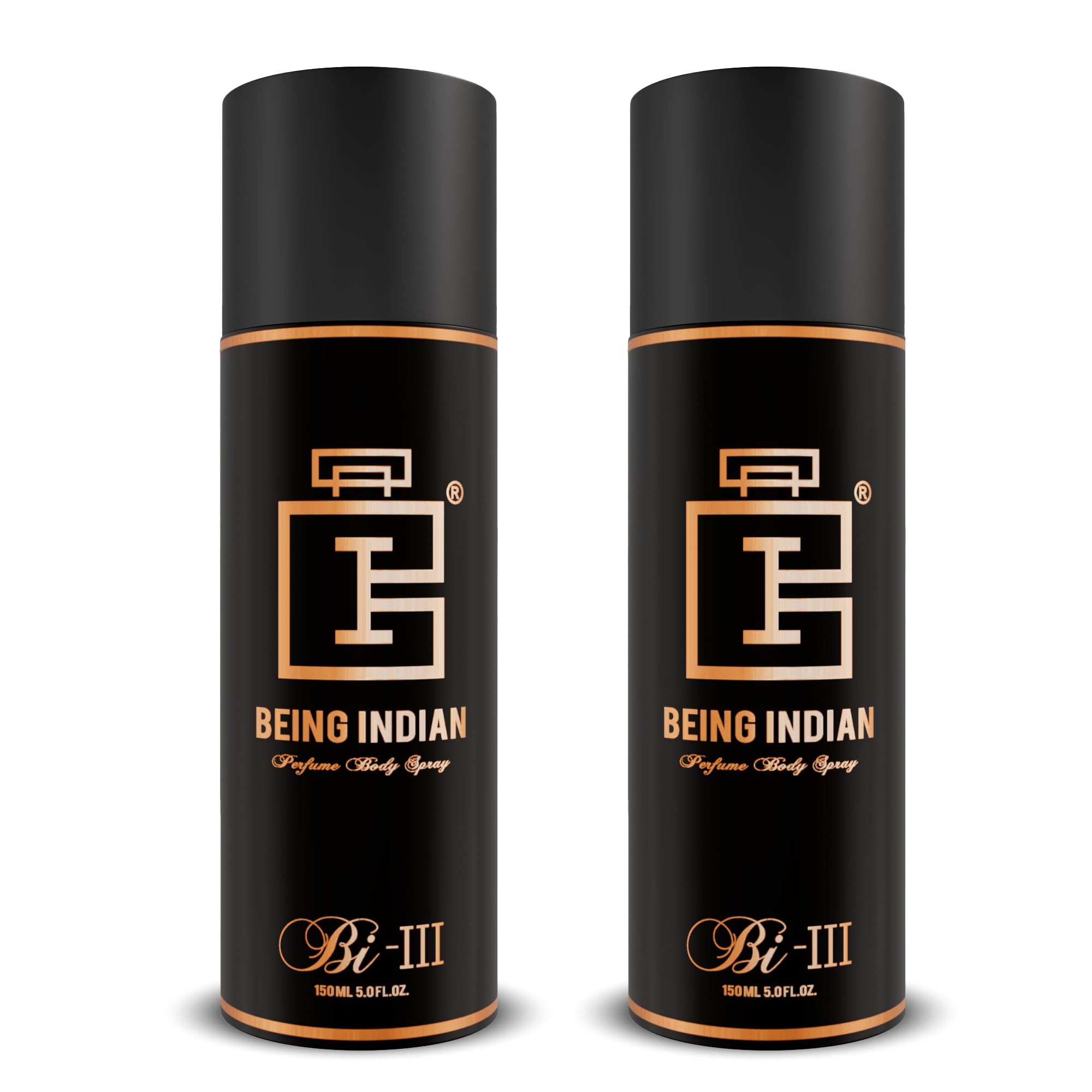 Being Indian Bi-III Deodorant Combo for Men & Women | Long-Lasting Body Spray with Ginger, Rose, Jasmine & Sandalwood Notes | 150ml x 2-image-8