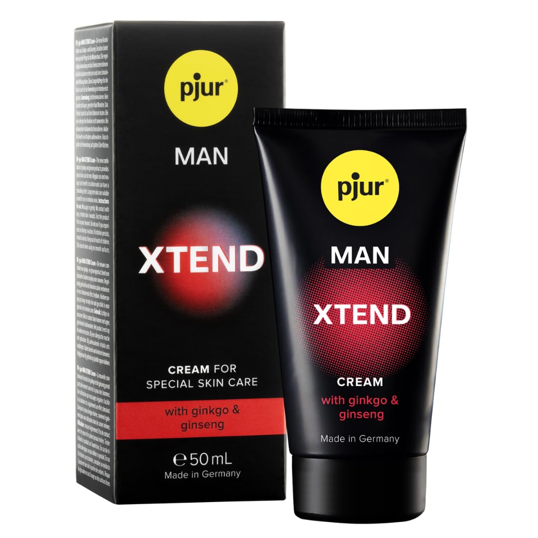pjur MAN XTEND Cream - Erection Cream for Men who Want More - with Ginkgo and Ginseng Extract for prolonged Pleasure (50ml)