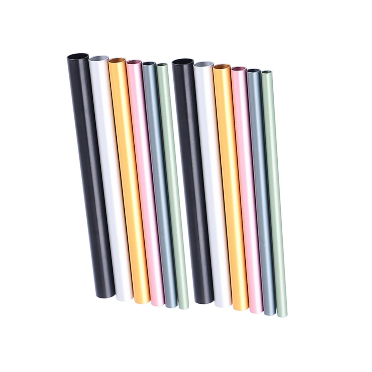 TOVINANNA 2 Set 12PCS Shaping Tube Portable Metal Nail Art Tips Tools for UV Gel Manicure for French Nail Design Durable and Sturdy for Women