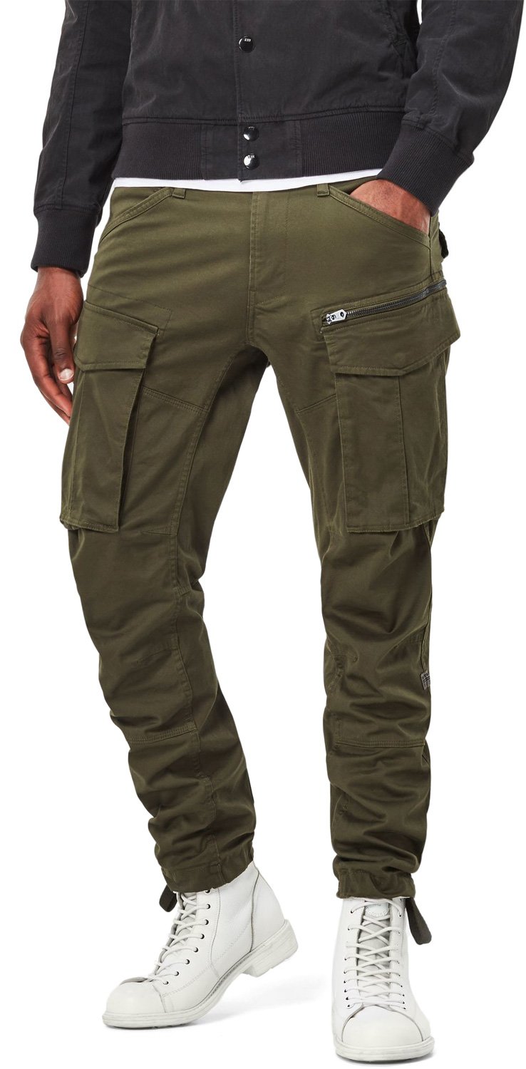 G-Star Raw Mężczyźni Rovic Zip 3D Straight Tapered Spodnie, Dk Bronze Green, 31W/30L