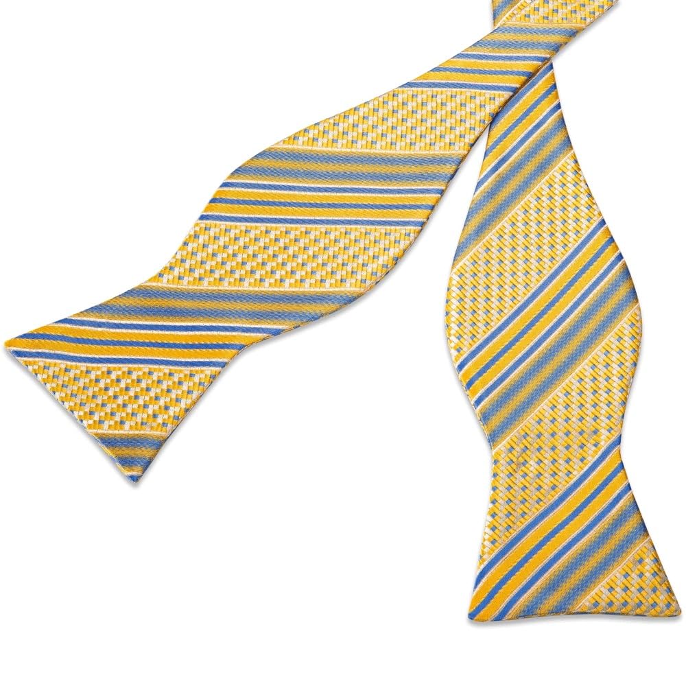 JFDBGU Paisley Bow Tie Silk Woven Wedding Party Necktie Brooch Pin Hanky Set Tuxedo Bow Tie