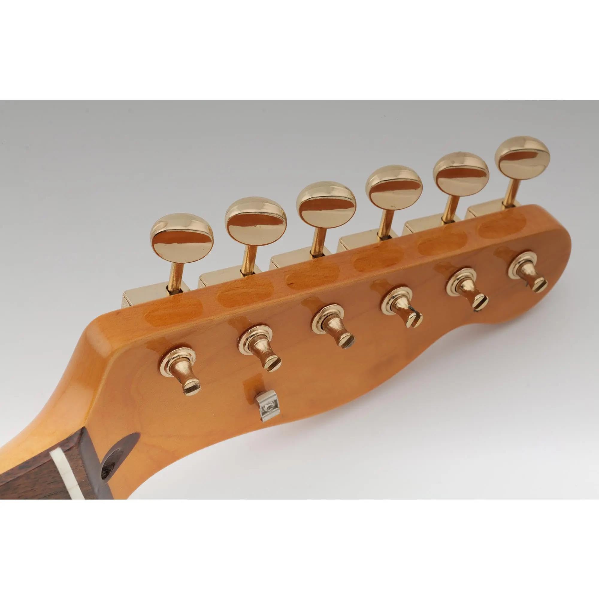 Guitarra Clavijas De Afinación 6 Afinadores De Guitarra En Línea Cabezales Máquina Clavijas Afinación Juego Llaves Accesorios Para Instrumentos Musicales(Gold)