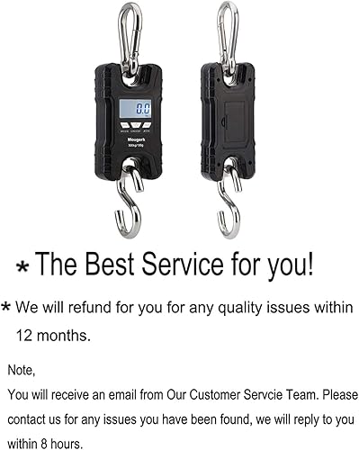 Vista 2 de Báscula portátil de grúa digital resistente de 1,102.3 lbs, 1100 libras, 2 pilas AAA (no incluidas)