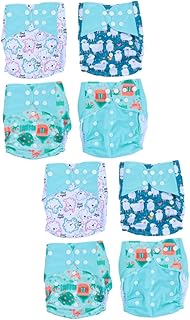 Cabilock 8 Peças De Fraldas Laváveis Fraldas Para Recém-Nascidos Fraldas Para Crianças Calças De Treinamento Para Crianças Fraldas De Pano Capa De Fralda De Pano Reutilizável Fralda