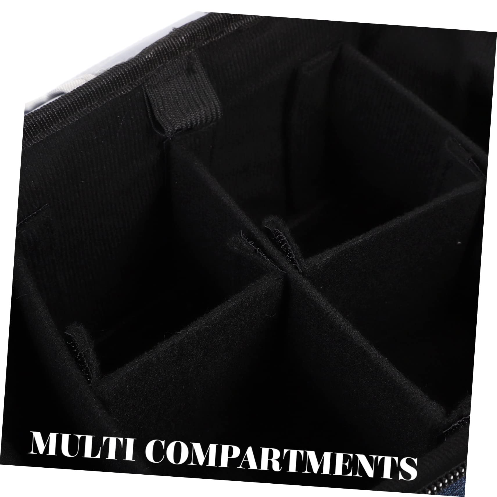 Beavorty Borsa da Toilette da Viaggio Portatile Oxford Nero, Scomparti Multipli e Chiusura a Combinazione, per Trucchi e Lip Gloss
