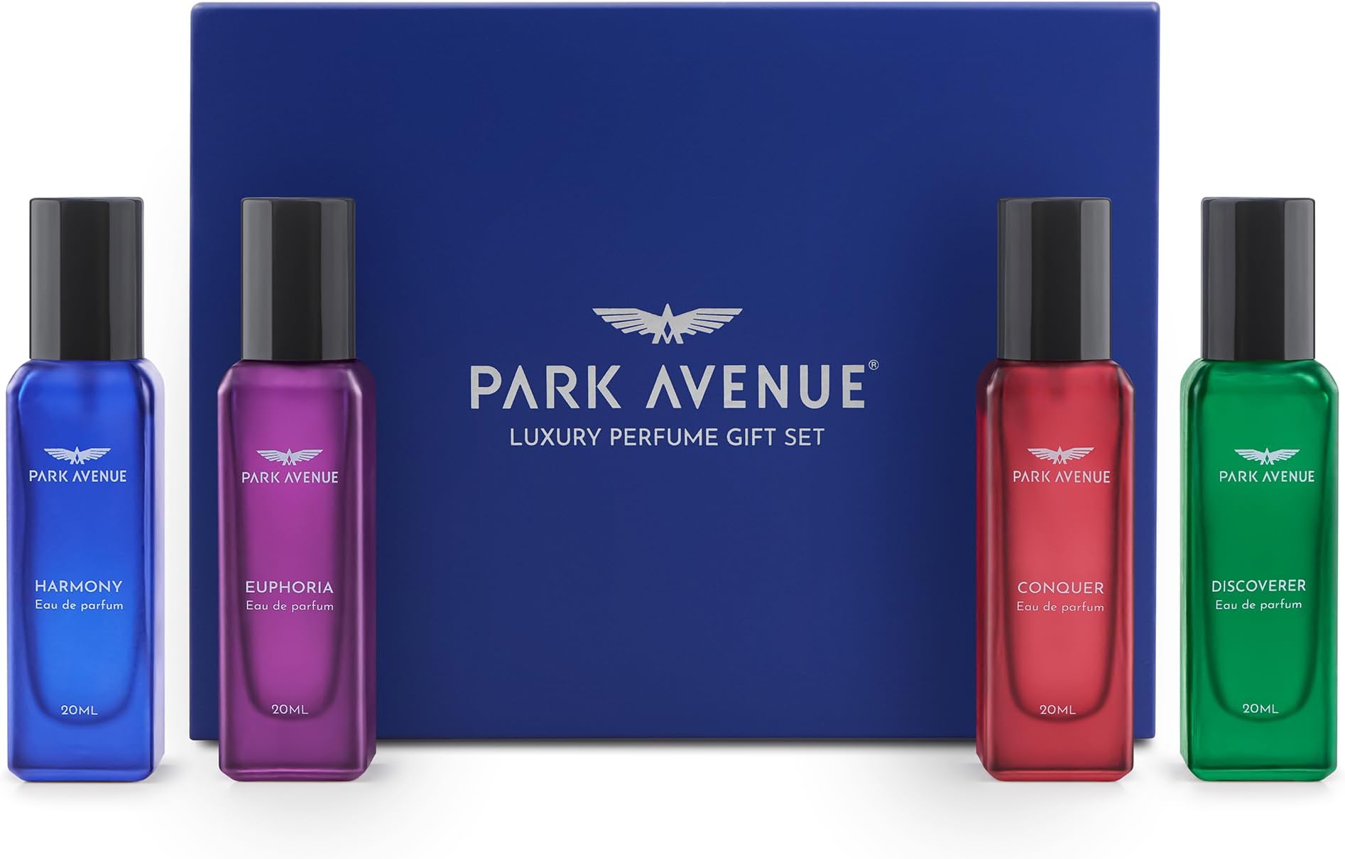 Luxury Perfume Gift Set for Men, 4x20 ml | Euphoria, Conquer, Harmony & Discoverer Perfume | Eau De Parfum | Premium Luxury Perfume for Corporate Man | Perfume for men Long Lasting Smell