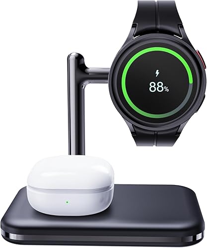 Miniatura 10 de Soporte de carga 2 en 1 para Samsung Watch y auriculares, base de carga plegable compatible con Galaxy Watch 66 ClassicWatch 55 Pro5 Classic43Active
