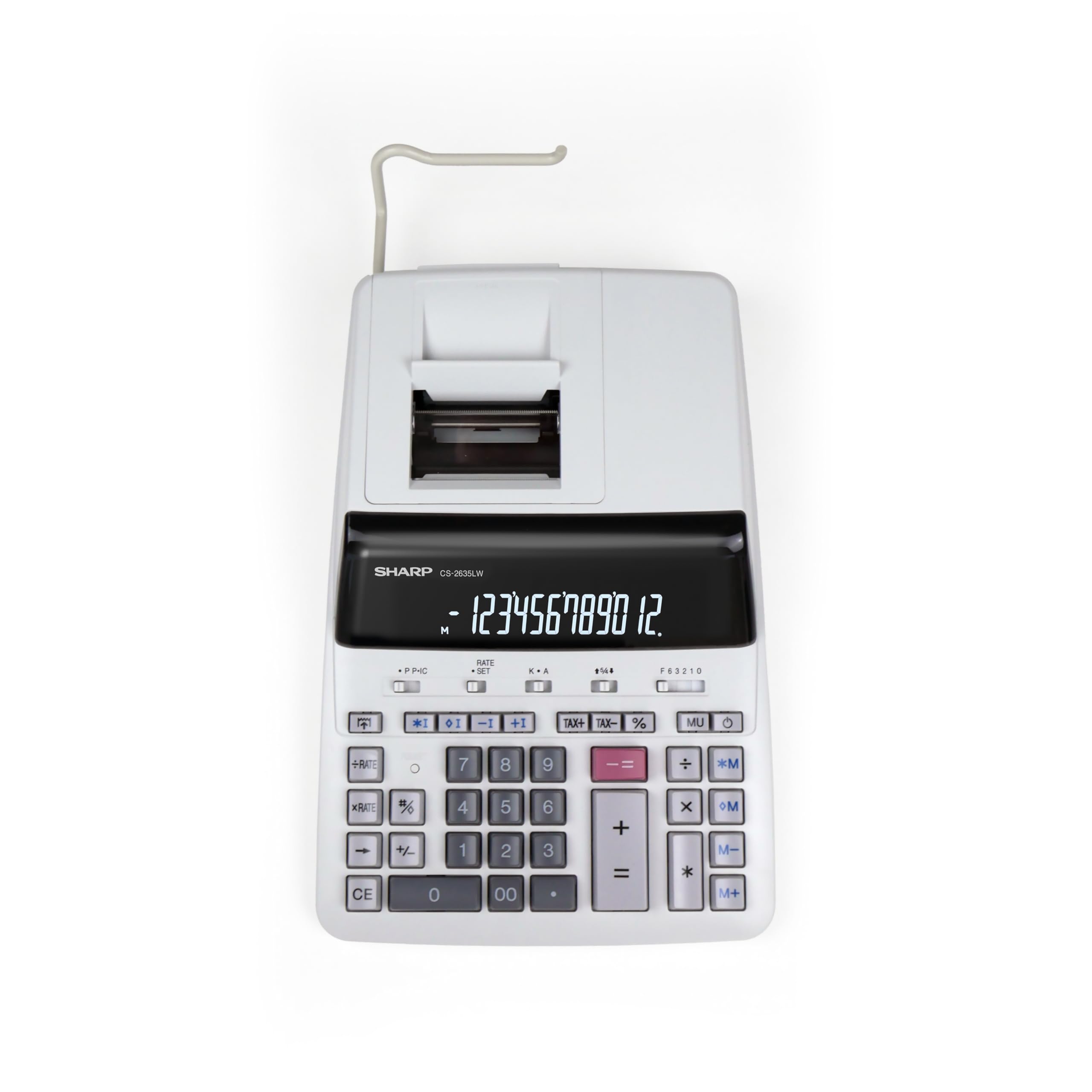 Sharp CS-2635LW Calculadora de Impresión Profesional 12 Dígitos Pantalla Digitron Impresión Bicolor 4,3 Líneas/s Gris