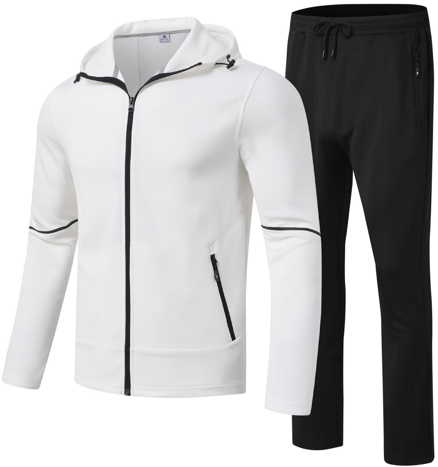 Rdruko Men's Track Sweat Suits 2 Piece Set Sweatsuits Tracksuits Jogging Workout Gym Athletic Suits with Hood