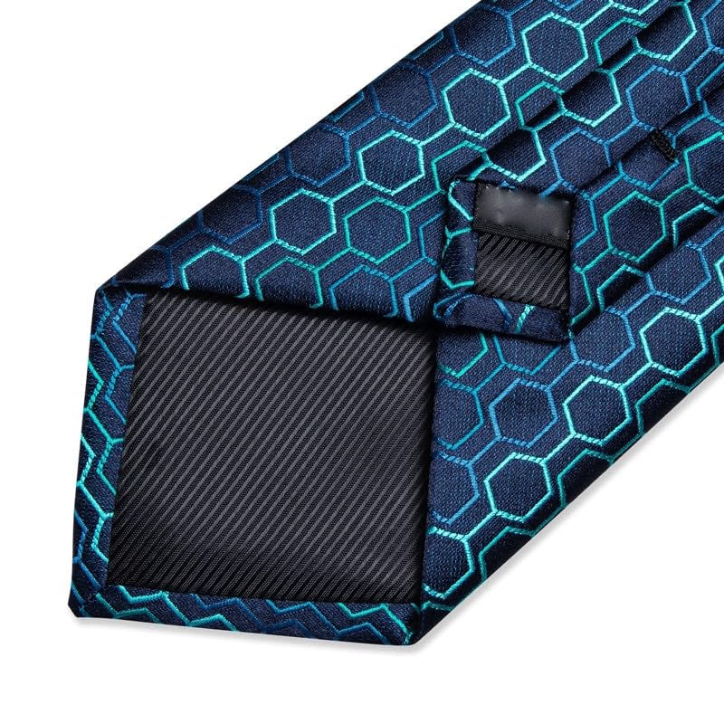 Conjunto de corbata para hombre y mujer en seda a rayas miniatura 5