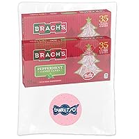 Vista 7 de Sweetzo Brach's - Mini bastones de caramelo de menta originales, dulces clásicos de Navidad envueltos individualmente, golosinas navideñas, 35