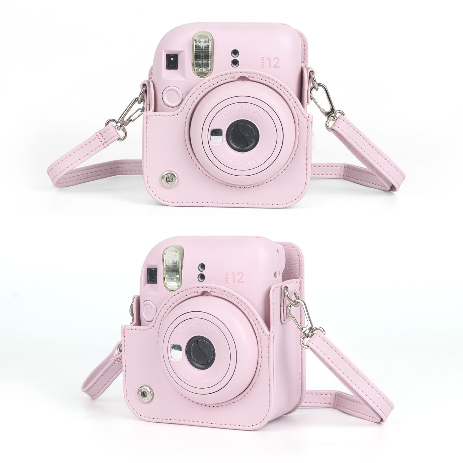 Tasche Hülle mit 256 Taschen Fotoalbum für für Fujifilm Instax Mini 12 Sofortbildkamera (Rosa)
