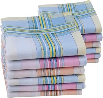 Houlife Mens Premium dikke zakdoeken 100% 60 S gekamd katoen klassieke