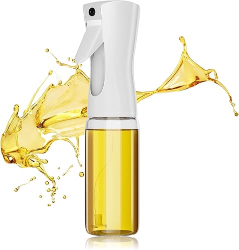 Oil Sprayer for Cooking -200ml Glass Olive Oil Sprayer,Oil spray bottle,Continuous Spray with Portion Control,Oil dispenser bottle for kitchenOil