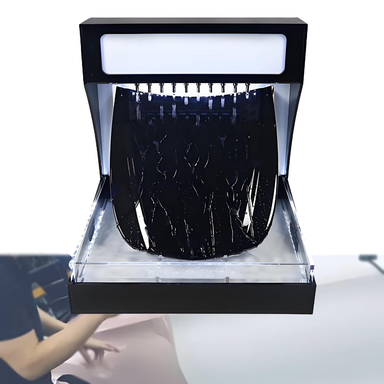 NYANS Car Paint Films Hydrophobic Testing Machine, Automotive Glass Hydrophobicity Tester, with Pump and Hood Model, LED Light, for Car Paint Protection Film Metal-White