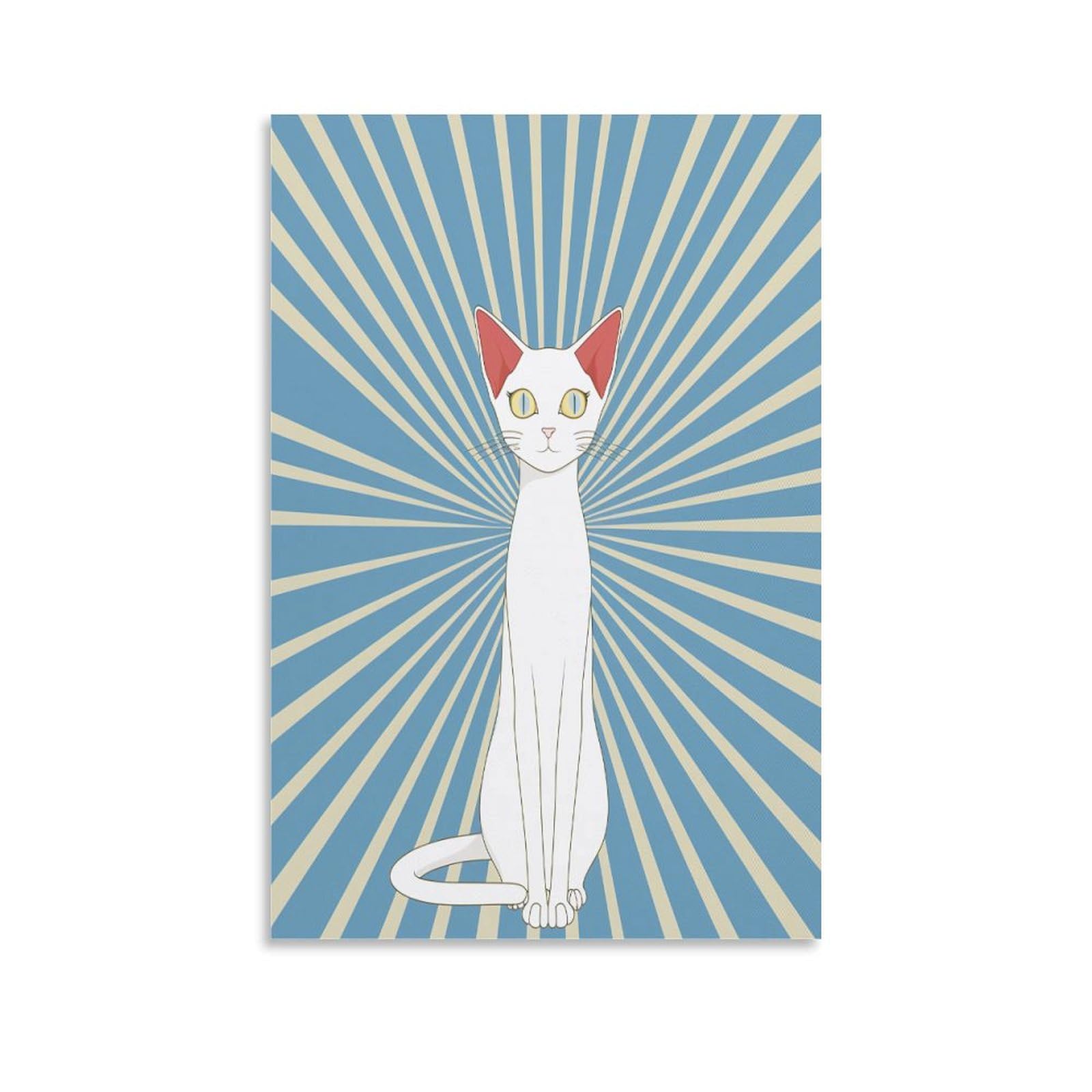 UNRXJZLVM Egyptian Cat Print, Canvas Wall Art, Pictures for Living Room And Bedroom, Prints for Special Occasions 12x18inch(30x45cm) โ image 1