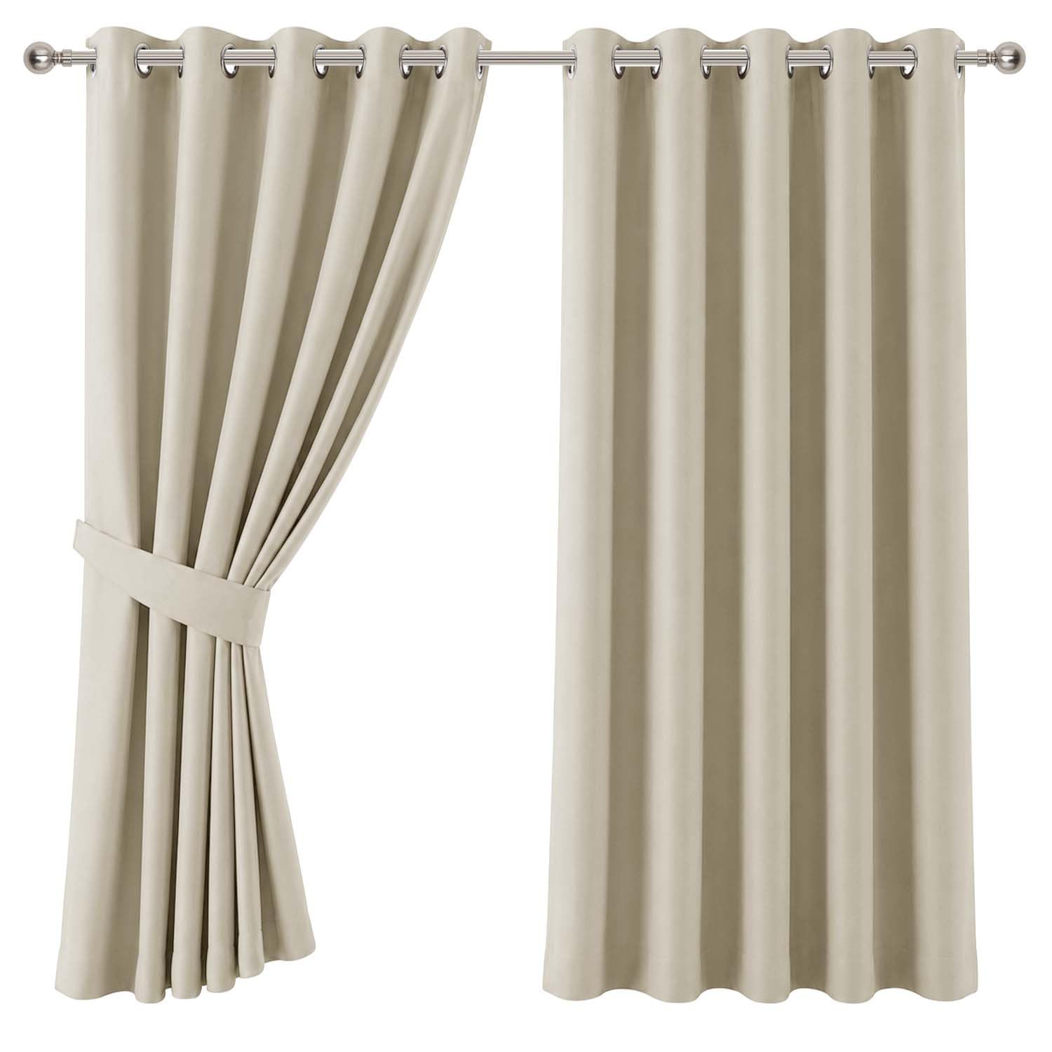 Cortinas opacas de diseño elegante con aislamiento térmico y dos alzapaños