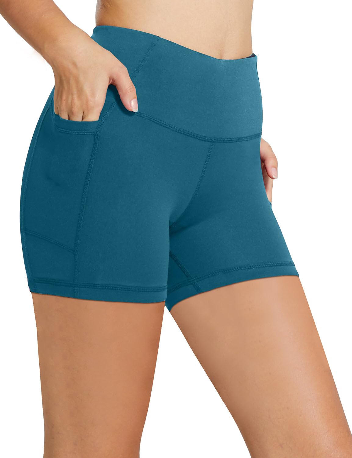 baleaf Women's High Waist Biker Shorts with 3 Pockets