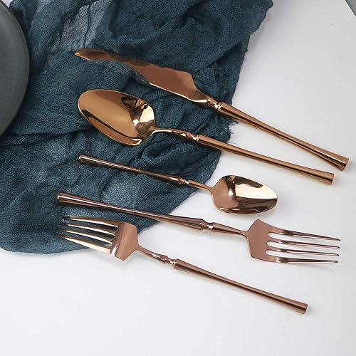 Miniatura 10 de JASHII 1810 acero inoxidable plata cubiertoscubiertosvajilla set servicio para 1 persona, incluye cuchillotenedorcuchara, espejo pulido (plata)