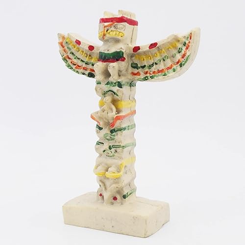 Miniatura 2 de Estatua de poste de tótem indio, decoración de pecera, decoración de tanque de dragón barbudo, terrario, tribu nativa americana, escultura de clan,