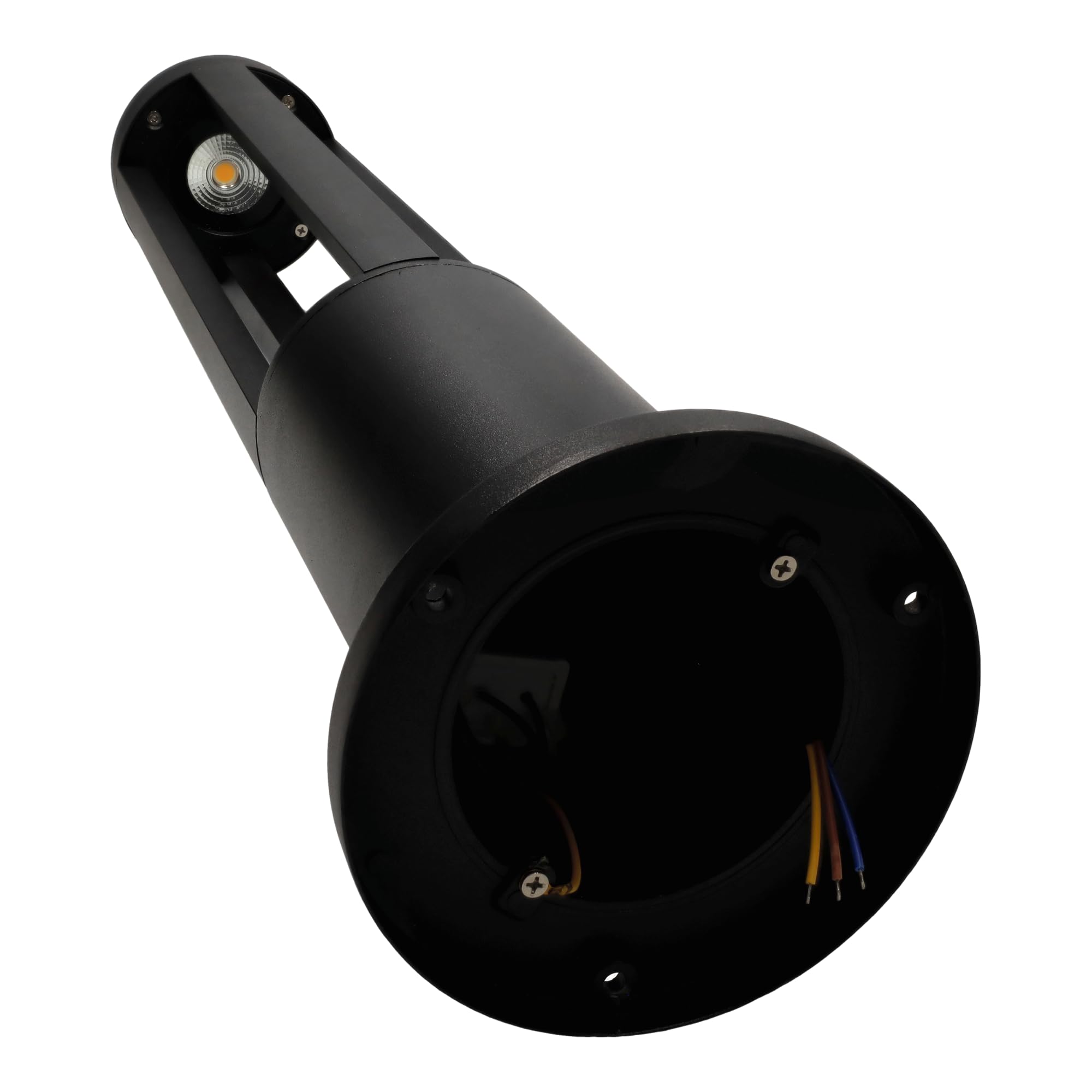 Jandei - Baliza LED Exterior 60cm Aluminio Negro, Lámpara Jardín IP65 Resistente al Agua, Luz Cálida 3000K, 11W, 240V, Baliza Redonda de Superficie para Caminos, Terrazas y Patios