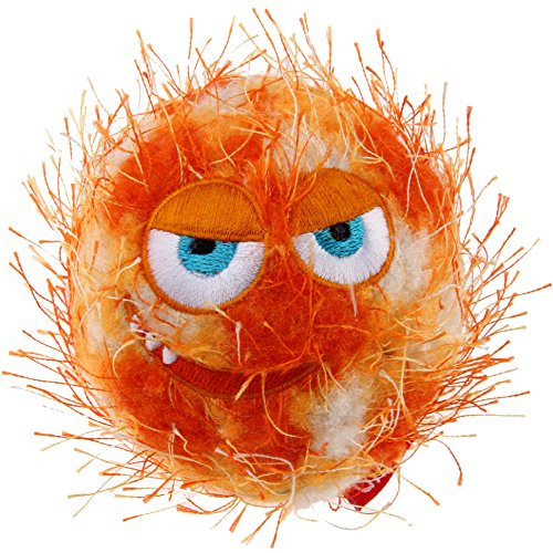 GiGwi 6202 Hundespielzeug Crazy Ball aus Plüsch und Gummi, mit Quietscher, Hundeball / Spielball, orange Cover