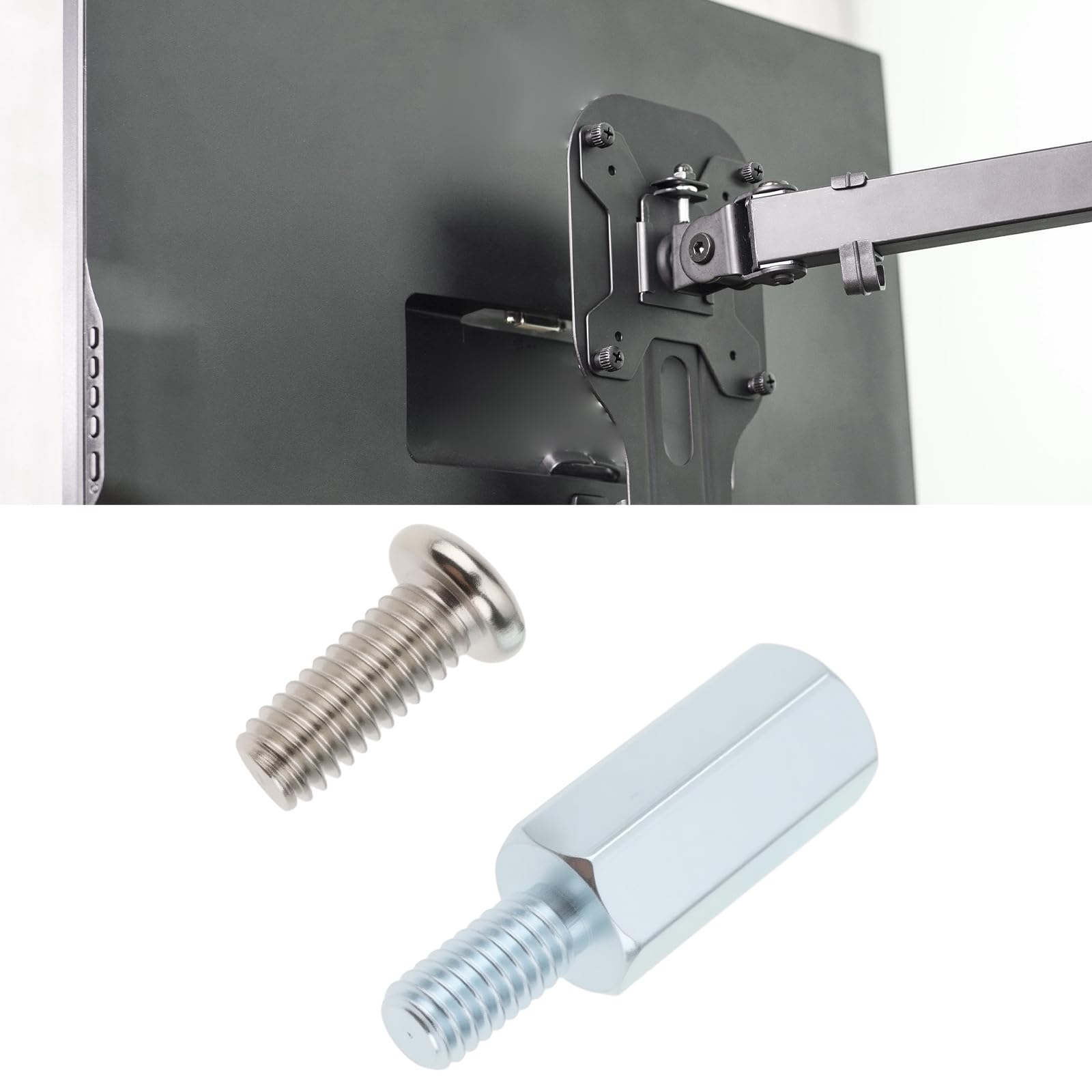 8 tornillos hexagonales M4 x 15 + 8 tornillos M4 x 10 para instalación de soporte de monitor VESA compatible con Samsung