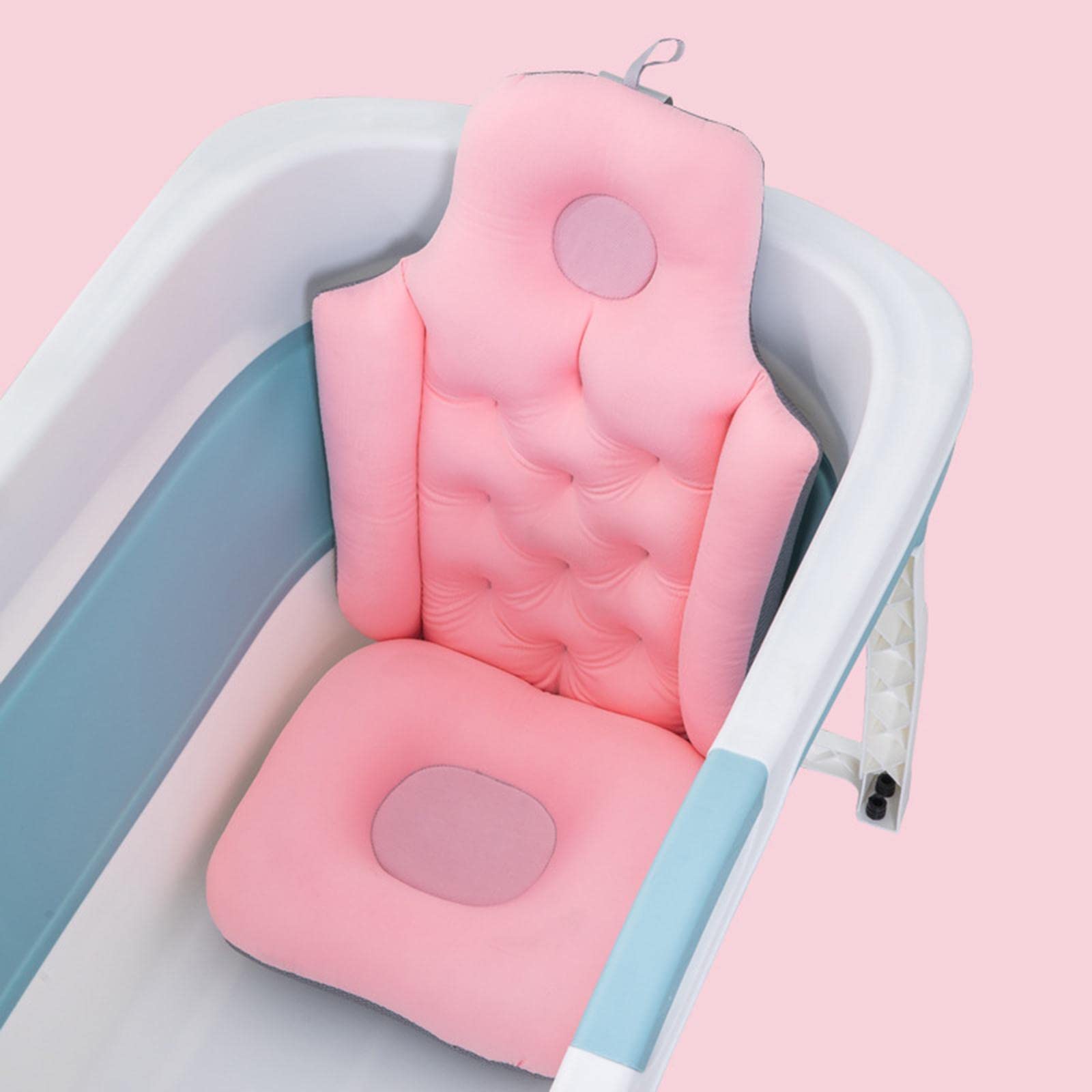 Badewannenkissen Ergonomisches Badepolster Spa Rückenkissen Kopfstütze Wasserdicht Atmungsaktive Mesh Oberfläche für Senioren Wellnessbereich