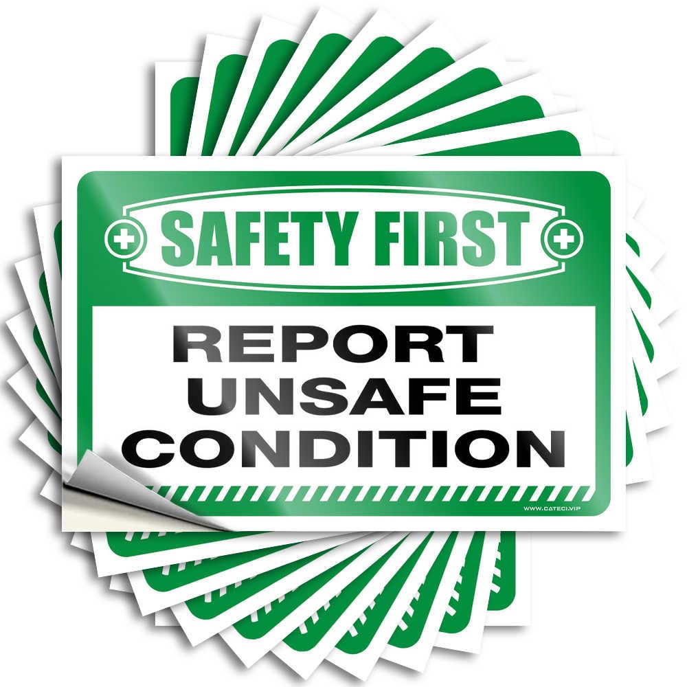 Fzfn Colour Western Bumper, Backyard Bar Decor Water Safety First Report Unsafe Condition | Funny Quote Ideas Decals(6X9cm)