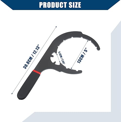 Miniatura 5 de Hihaha Filtro universal de combustible de aceite de 5 pulgadas, llave de cuello, herramienta de extracción de filtro de aceite, duradero, metal, 1