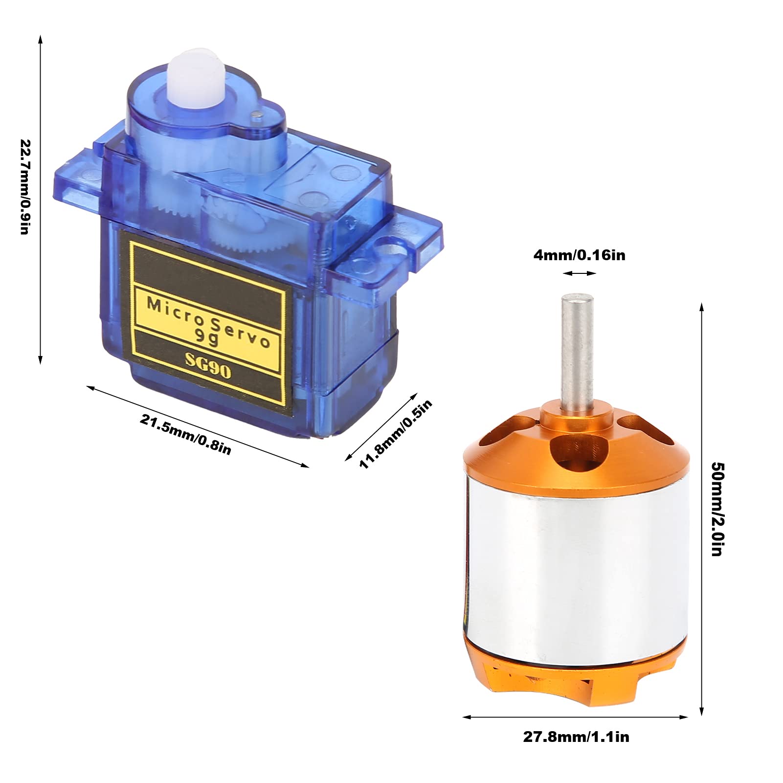 Kit Moteur Avion RC Hélicoptère Brushless ESC 40A XT60 Servo 9G Hélice 1060 2217 1100KV
