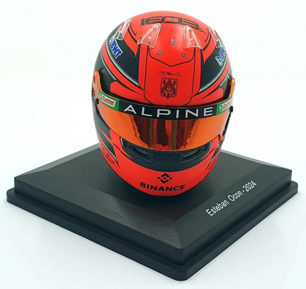 Spark Esteban Ocon 2024 BWT Alpine F1 Team Mini casque échelle 1/5