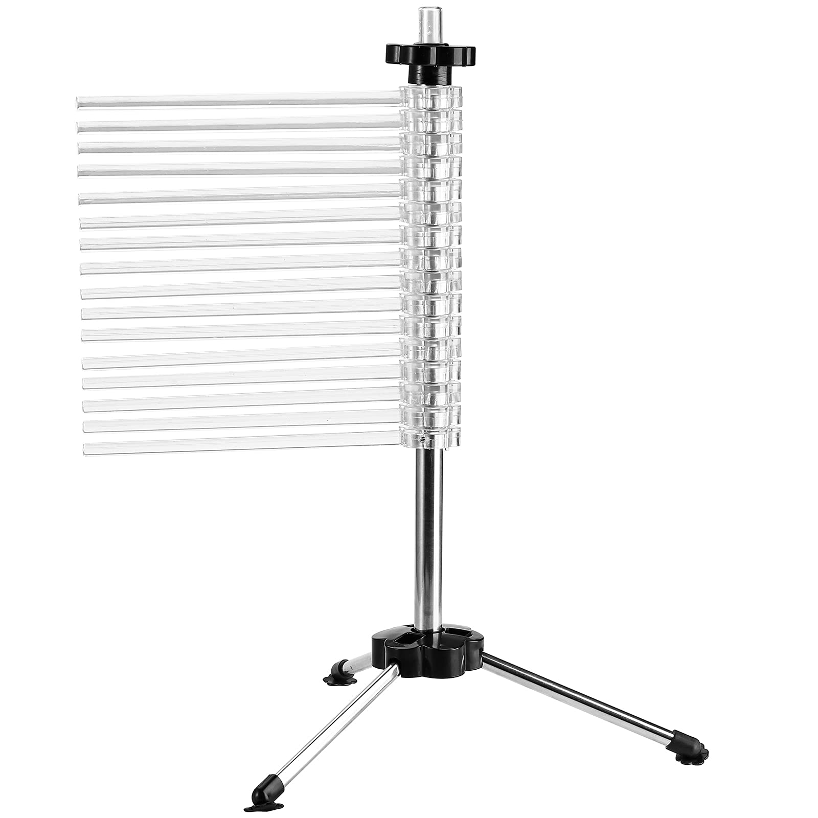 Tebery Secador de fideos para hasta 2,5 kg de pasta, 16 peldaños extensibles, barra de transporte integrada, plegable, secador de espaguetis