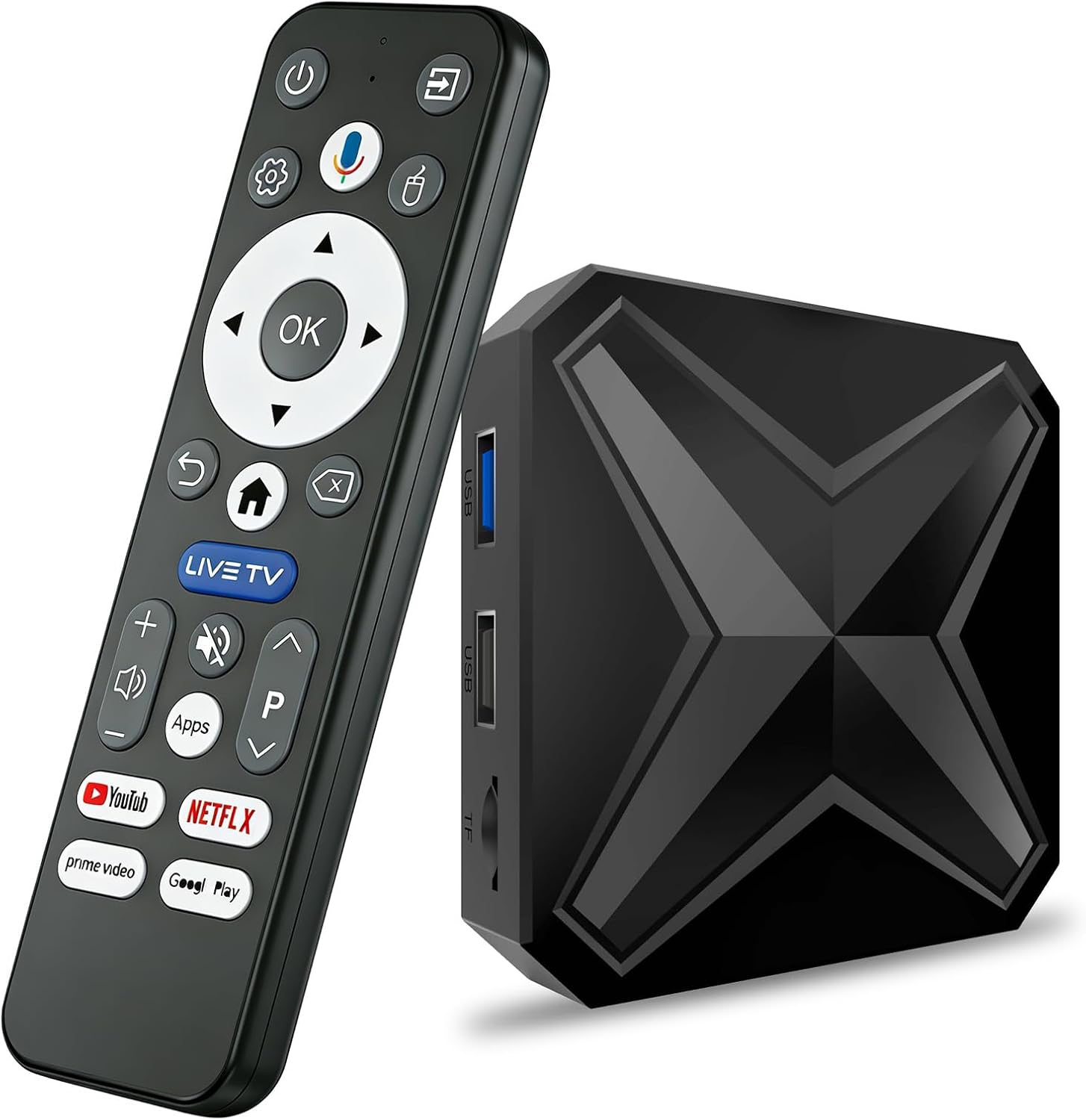 Android 14.0 TV Box 2026, LEFFOT Q1 4K Ultra HD TV Box, 2GB RAM + 16GB ROM | Support Voice Remote, WiFi 6, BT 5.4, USB 3.0, 100M Ethernet, RK3518 Quad-core A53