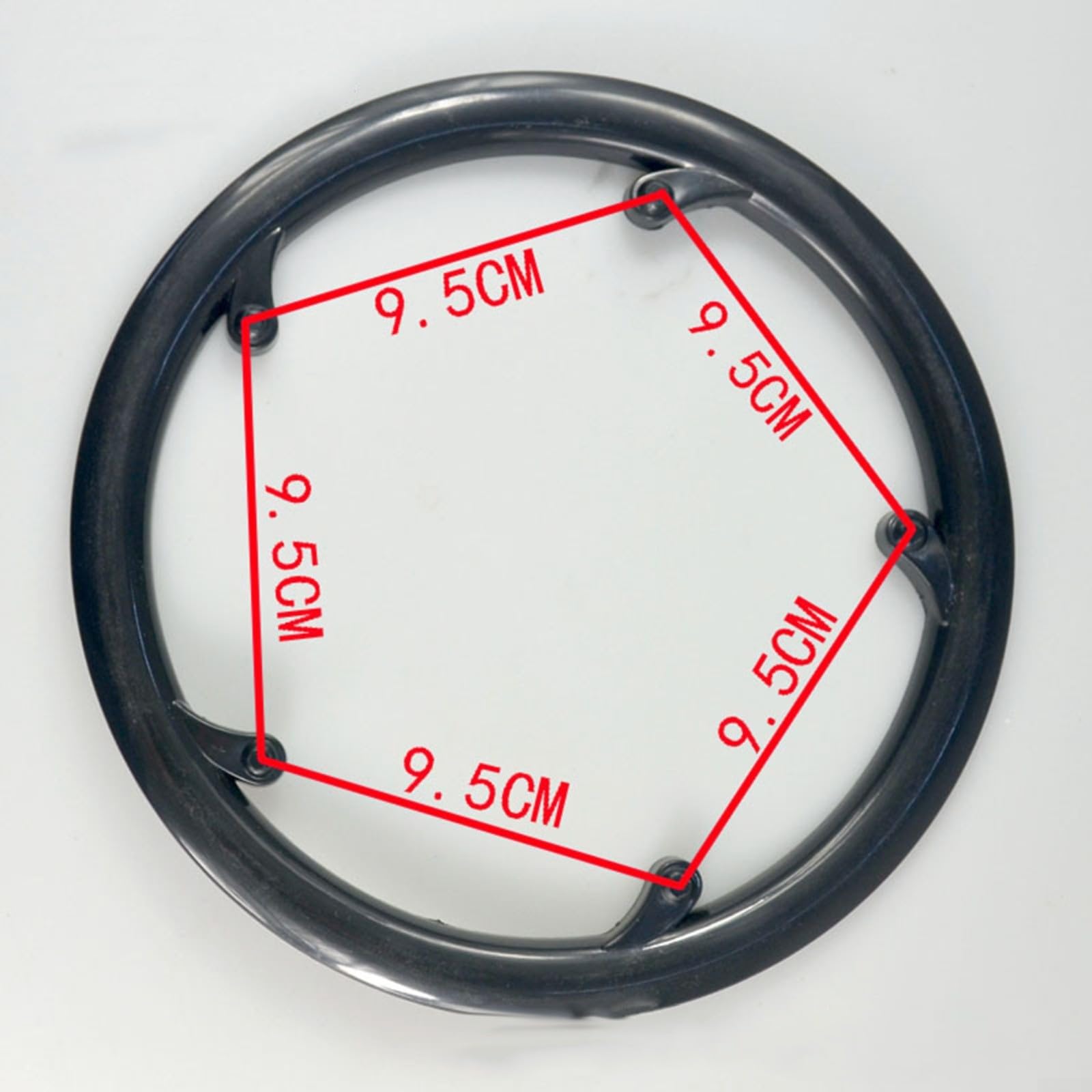 Protezione per corona della bicicletta, per guarnitura 46T-48T 4/5 fori, protezione per catena della bici da olio e danni, copertura in plastica, per mountain folding e city (48T)