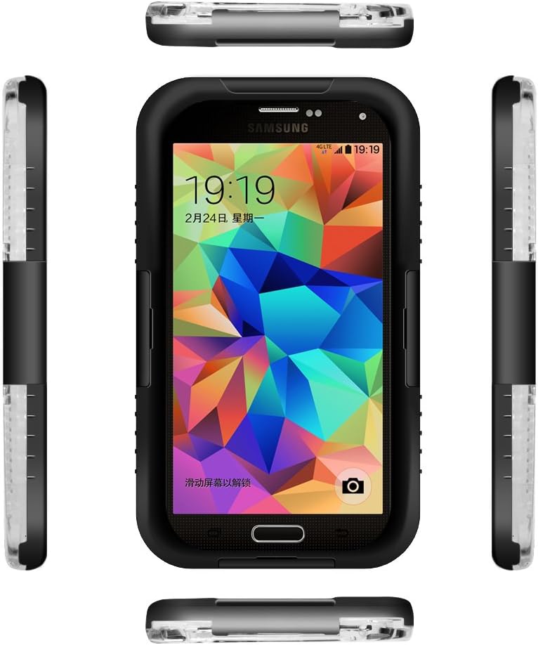 New Waterproof Shockproof Dustproof Protection Case Cover Skin for Galaxy S5 (Black)