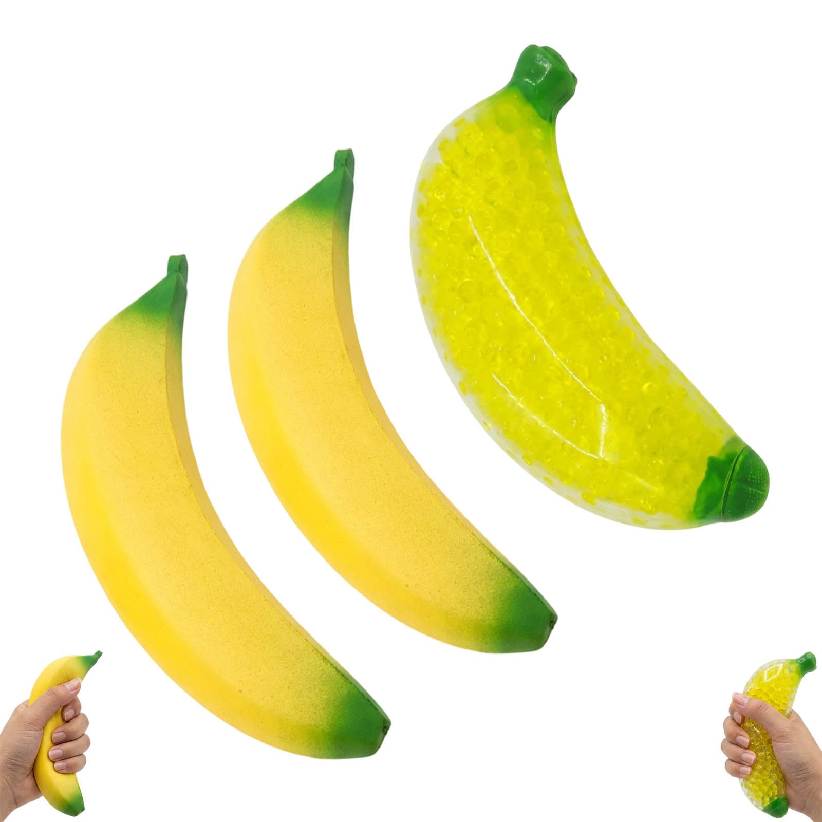 suction 3 PCS Banana Squishy Soft Malleable Desktop Ornament For Office And Home, Portable For Travel And Suitable For Study Environments Or Home Relaxation.