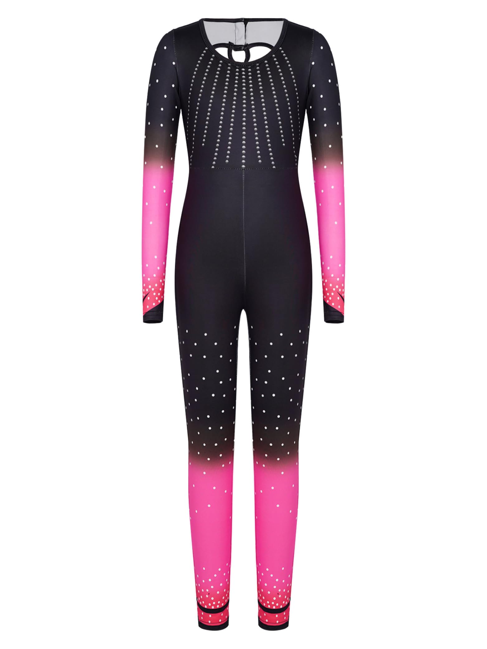Linjinx Mädchen Gymnastik Trikot Voltigieranzug Gymnastik Body Kinder Turnanzug Gymnastikanzug Lang Turnanzug Athletischer Unitard Sport