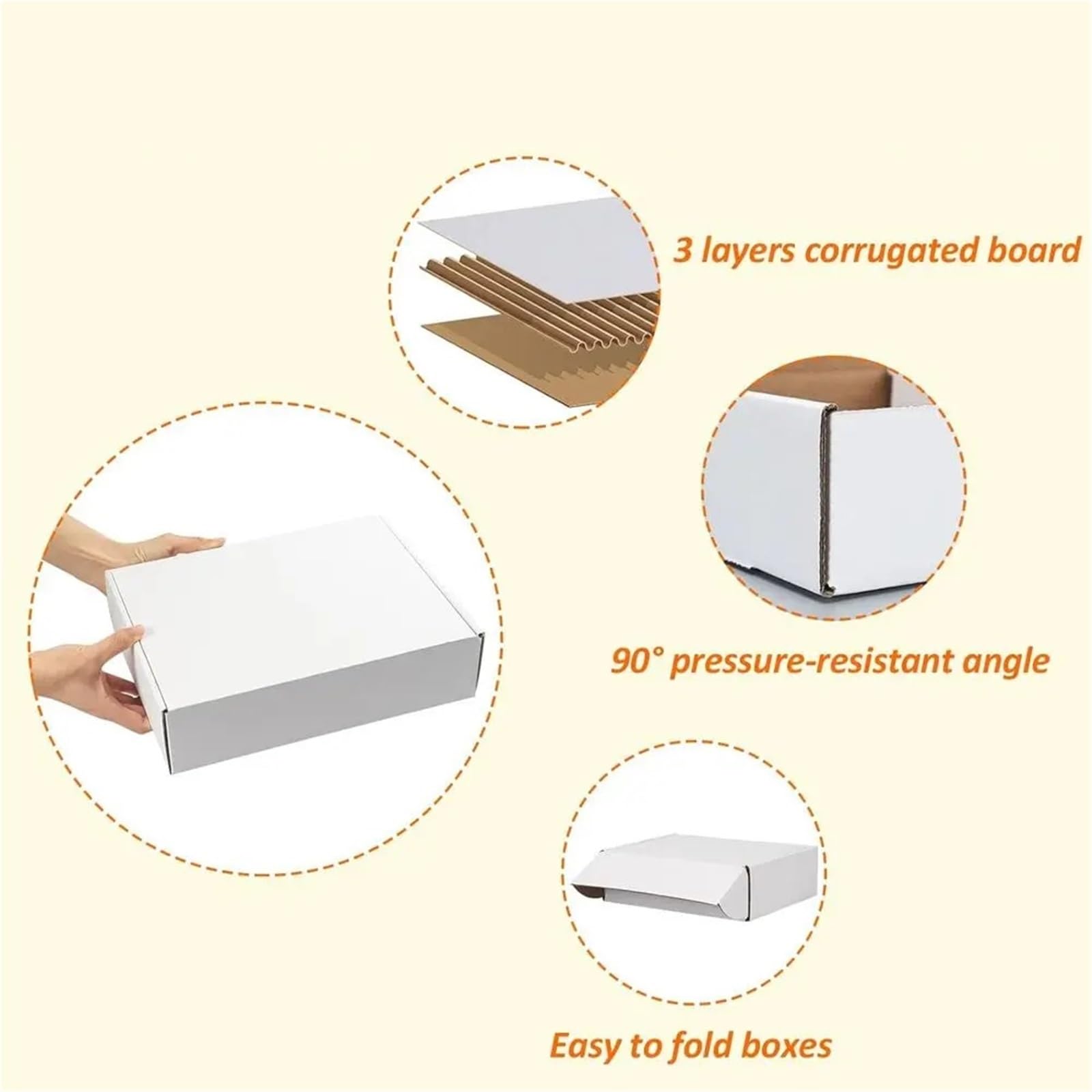 Scatole for spedizione in cartone bianco da 20 pezzi Per l'Imballaggio | 12x9x3 pollici, for letteratura e mailer
