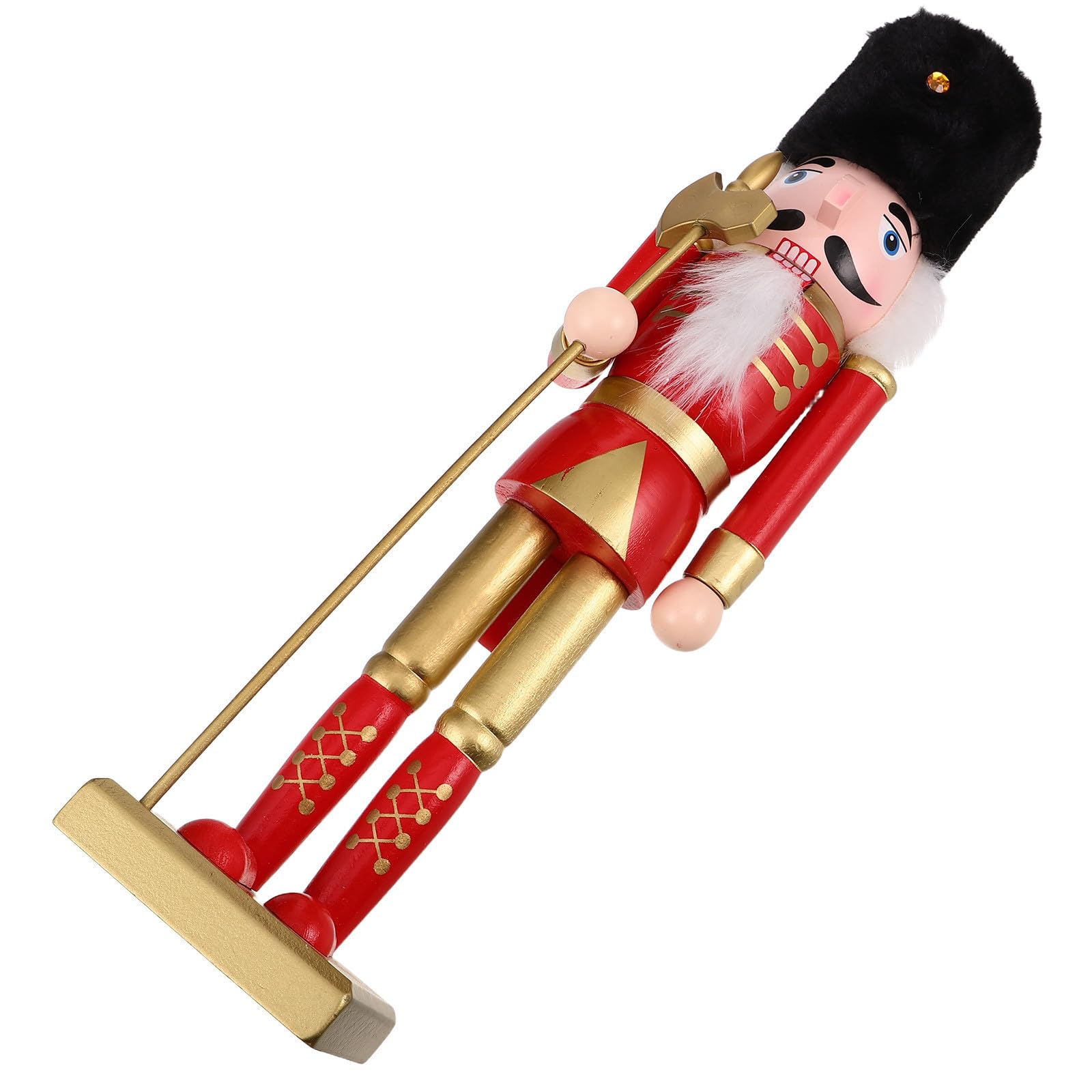 Beaupretty 3 Pièces Casse-Noisette en Bois Soldat Rouge, Figurine de Noël