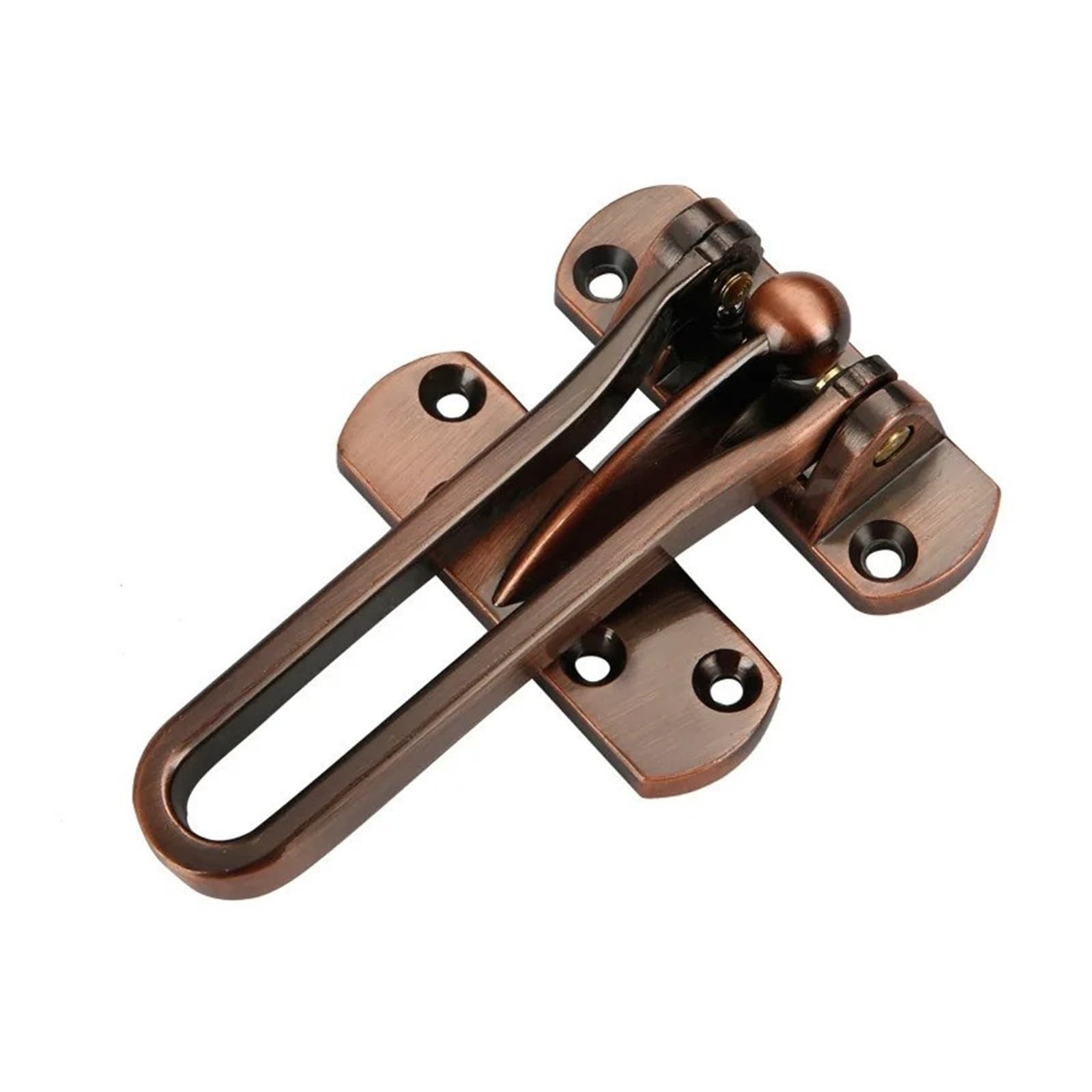Boucle antivol, chaîne de verrouillage porte, boulon arrière d'hôtel(Red Bronze)
