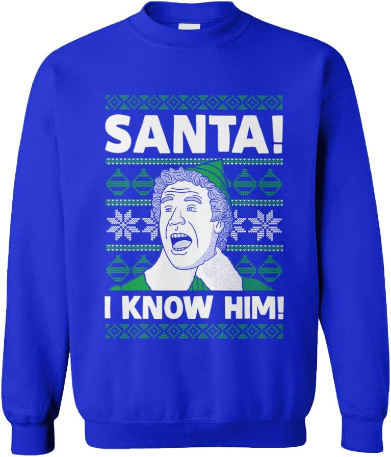 Tcombo Santa! I Know Him! - Parody Ugly Christmas Unisex Crewneck Sweatshirt