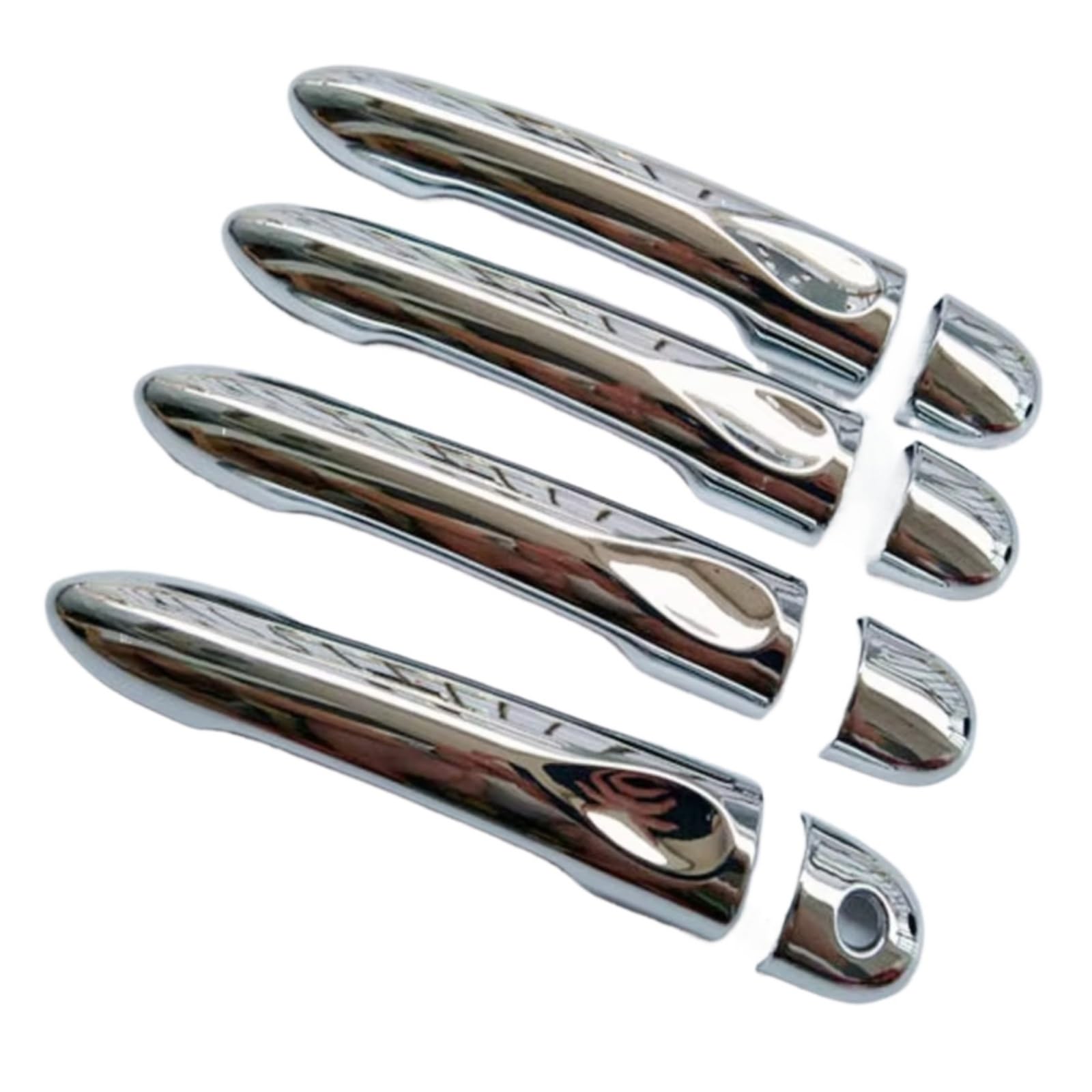 KANGBOZ Door Handle Cover Compatible with Mercedes for Smart for Forfour 453 Chrome Door Handle Cover Trim Car Accessorios Abs Colors Carbon Fiber(YS)