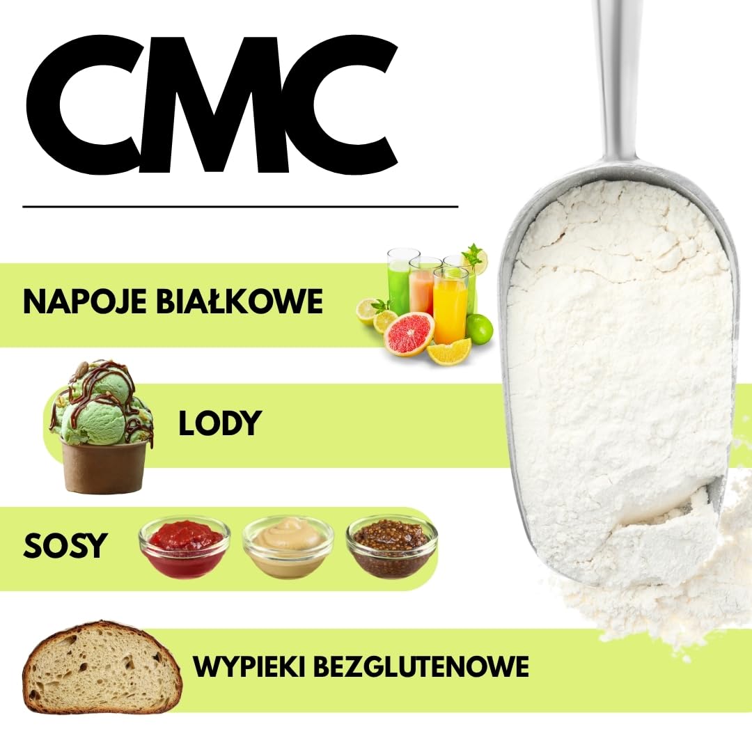 Saporepuro Cmc proszek 50 gr - karboksymetyloceluloza - idealny do lodów, żeli, dekoracji i past - Doskonały środek żelujący i stabilizujący