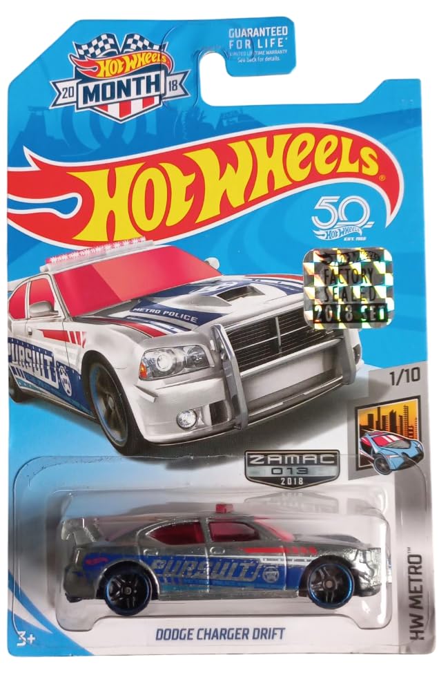 Image of Hot Wheels Car Ages 3 and Up (Dodge Charger Drift Grey)