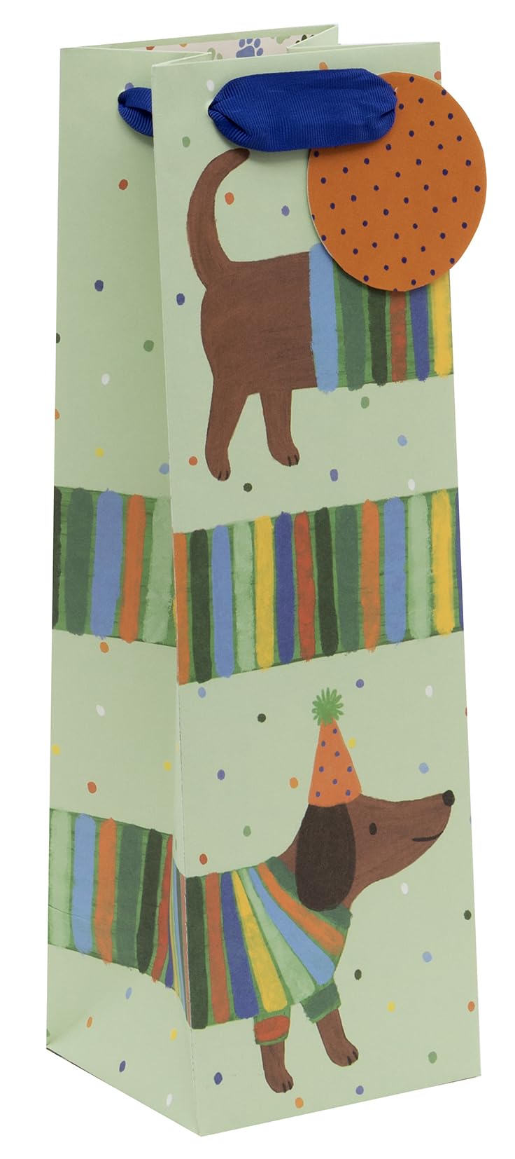Glick Bottle Gift Bag - Pretty Pooches Design - 110 x 340 x 100mm