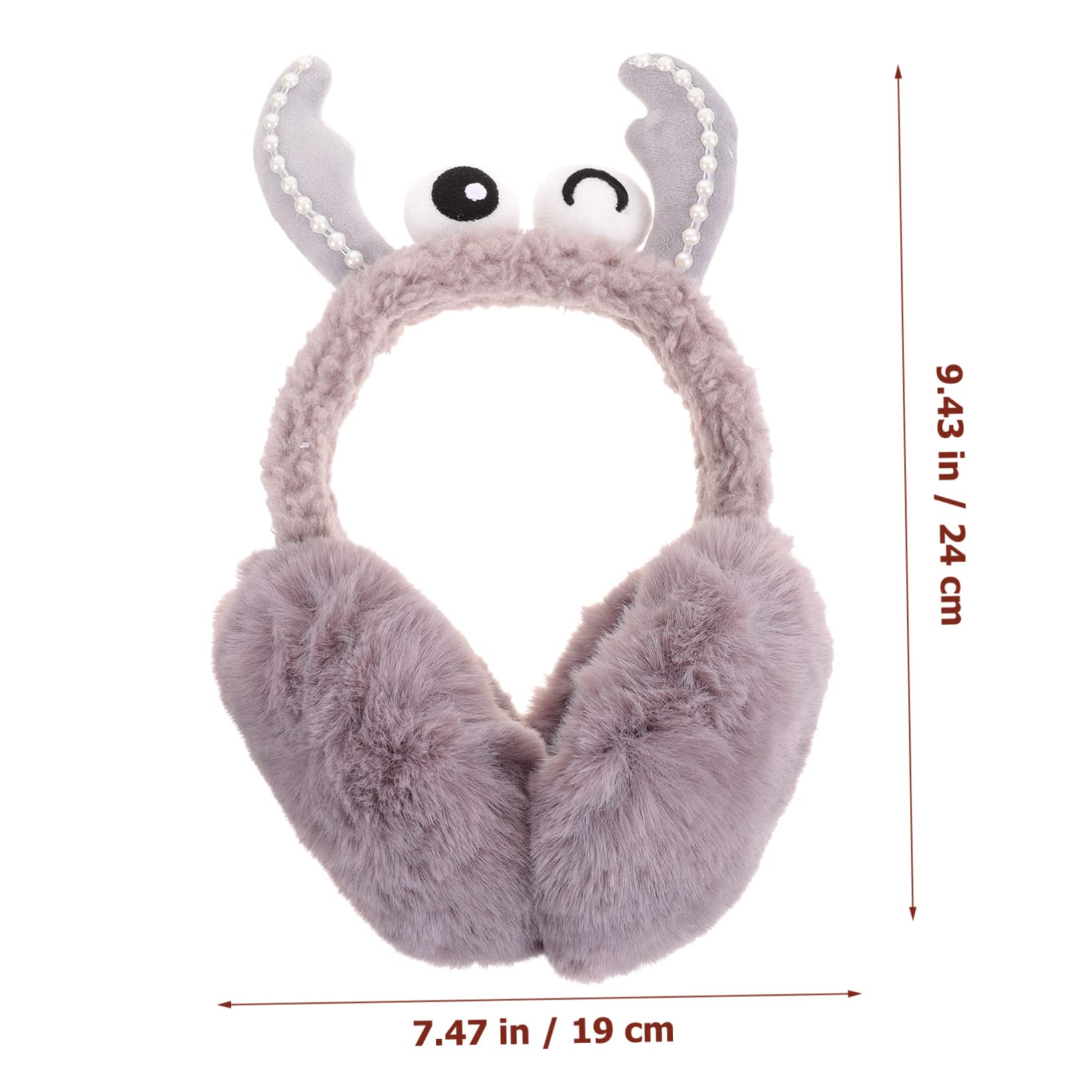 Beavorty Plush Crab Ear Muffs Winter Ear Warmers for Men and Women Cute Design Comfortable Ear Covers for Cold Weather present for Family and Friends