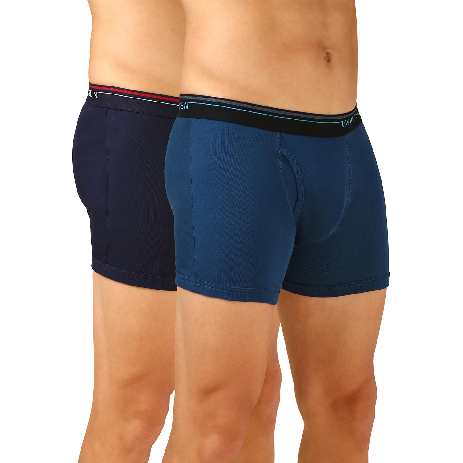 Men Boxer Briefs - 100% Combed Cotton - Pack of 2 - Anti Bacterial, Colour Fresh, Moisture Wicking